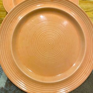 Pale Pink Plate Set Large and Small